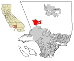 LA County Incorporated Areas Santa Clarita highlighted